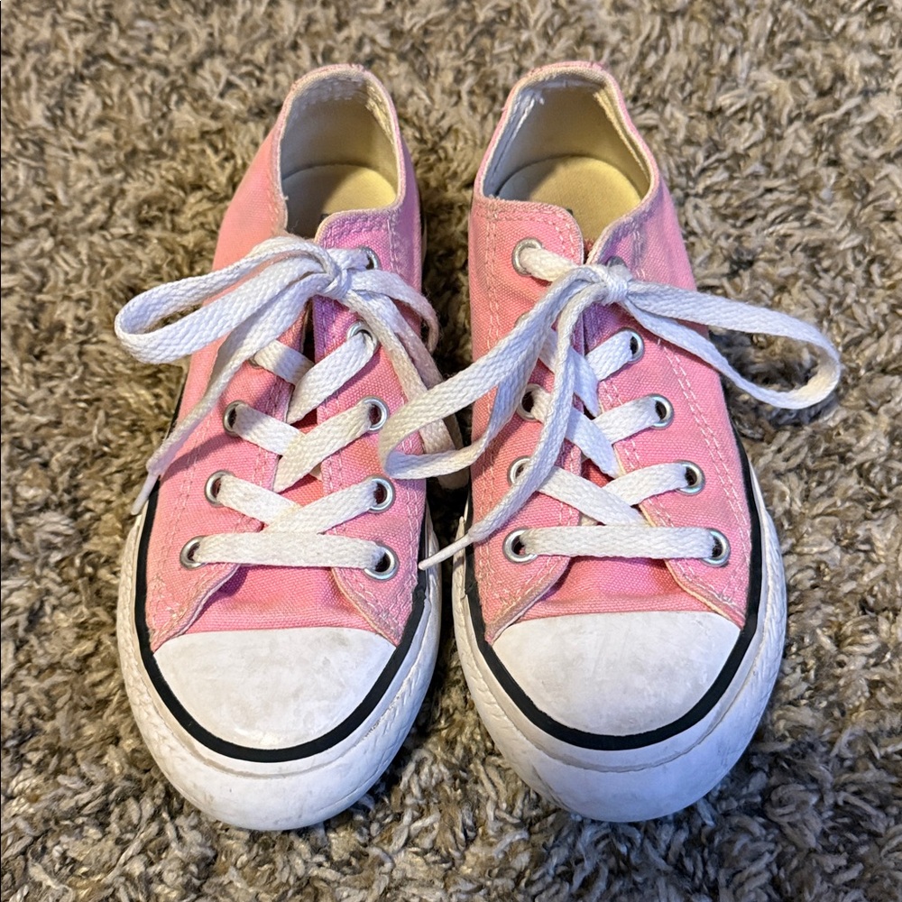 Little Girls Pink Converse Shoes size 11.5